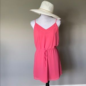 Naked Zebra racer back coral dress